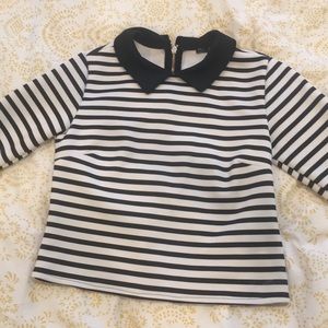 Black and white blouse